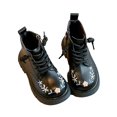 thumbnail image 4 of Willtoo Girls Floral Embroidery Platform Boots Kids Side Zipper Lace Up Ankle Boots Soft Sole Fashion Princess Short Booties, 4 of 5