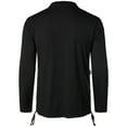thumbnail image 6 of Fall Shirts for Men Men Casual Solid Dark Style Long Sleeve T-shirt Round Neck Blouse, 6 of 8
