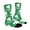 Green3, variant on St. Patrick's Day Knit Stockings For Kids Crew Socks for Kids