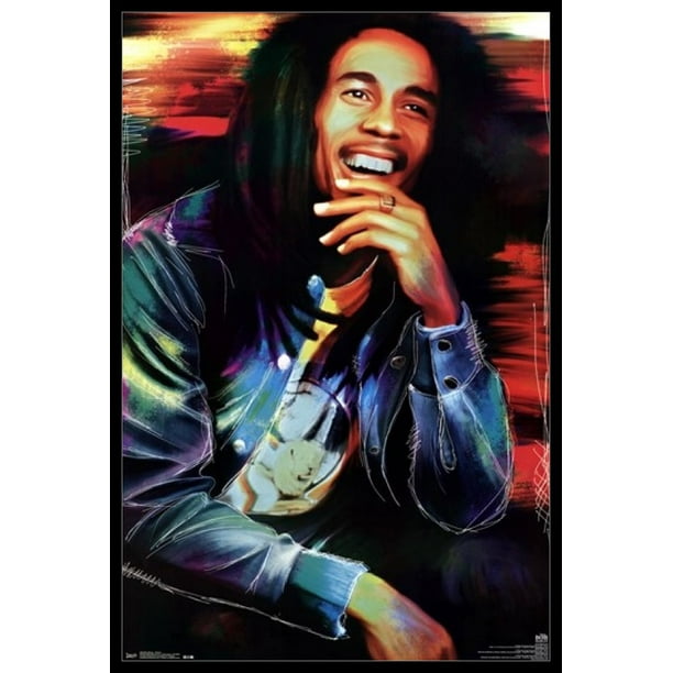 kredsløb tyngdekraft Måling Bob Marley - Etched Laminated & Framed Poster Print (22 x 34) - Walmart.com