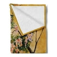 thumbnail image 2 of Landscape Soft Flannel Fleece Blanket, Oil Painting Acrylic Like Image Flower Petal Falls down near River with Girl Art, Cozy Plush for Indoor and Outdoor Use, 70" x 90", Multicolor, by Ambesonne, 2 of 5