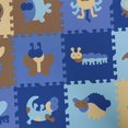 thumbnail image 4 of GUOOL 12Pieces Foam Puzzle Exercise Mat Interlocking Floor Tiles insect Blue, 4 of 9