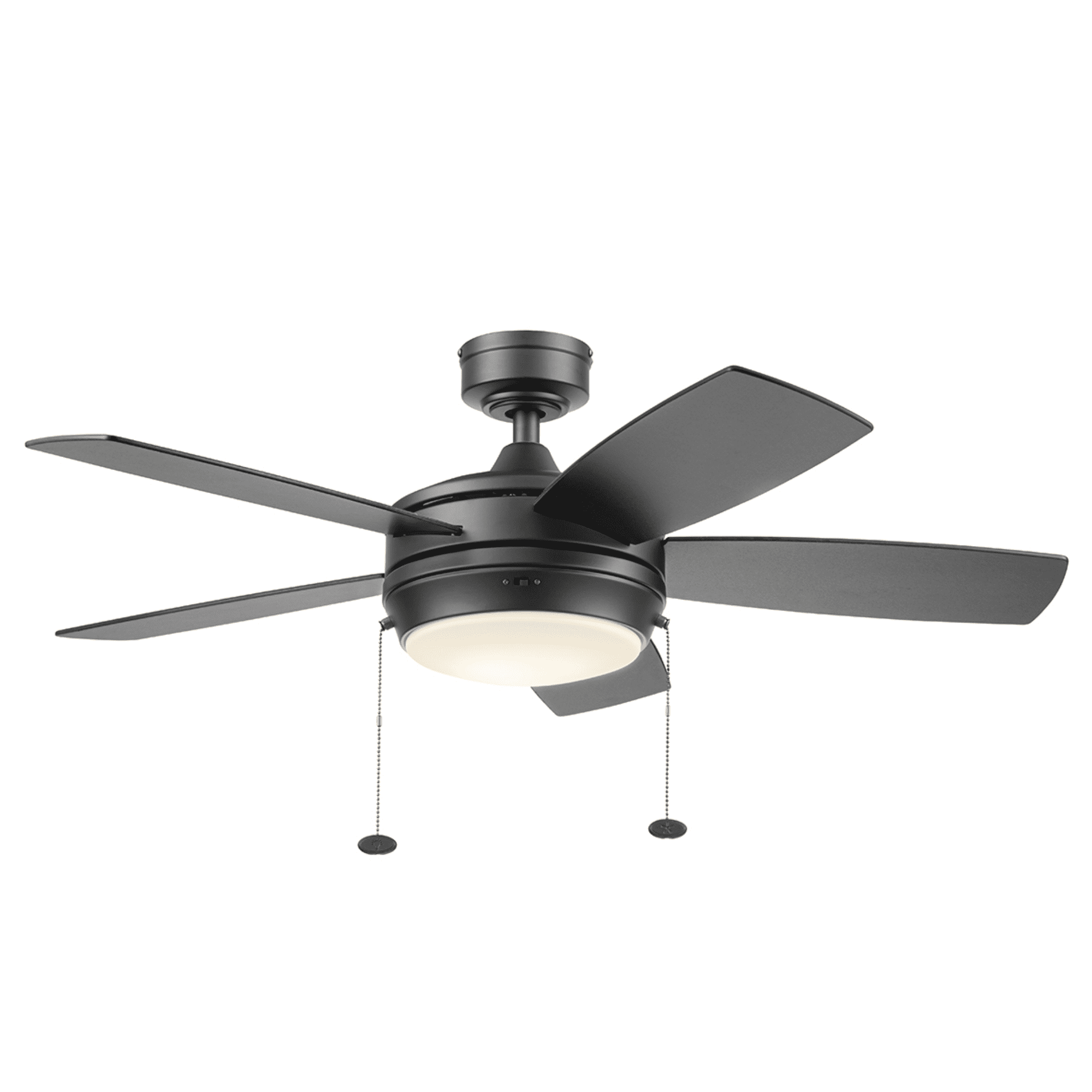Better Homes & Gardens 42 in Matte Black Modern LED Dual Mount Indoor Ceiling Fan