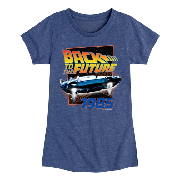 Back To The Future - 1985 Flying DeLorean - Toddler & Youth Girls Short Sleeve Graphic T-Shirt