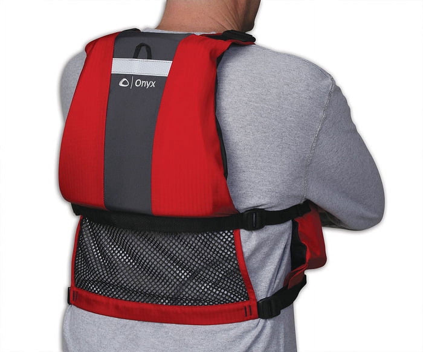 Onyx MoveVent Torsion Kayak Paddle Life Vest Teen or Adult size XL/2XL Red