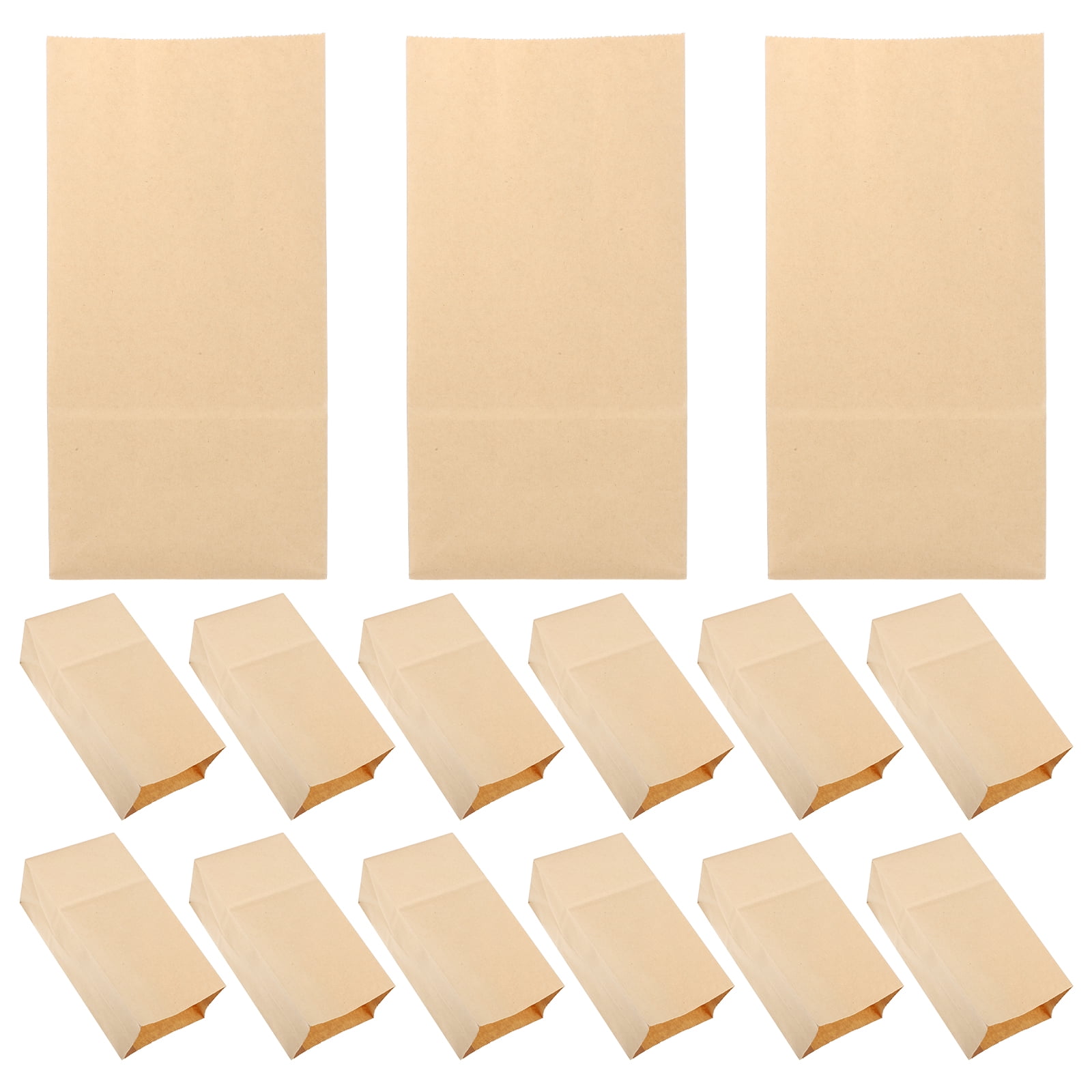 POPETPOP Tear-Resistant Brown Paper Bags for Fresh Baked Goods 100Pcs