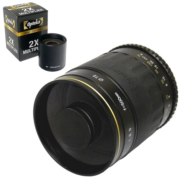 Opteka 500mm / 1000mm High Definition Mirrorless Telephoto Lens for Olympus Standard Four Thirds Mount E-M1, E-M5, E-M10, E-PL7, E-P5, E-PL5, E-PM2, E-P1, E-P2, E-PL1, E-PL1s, & PL2 Digital Cameras