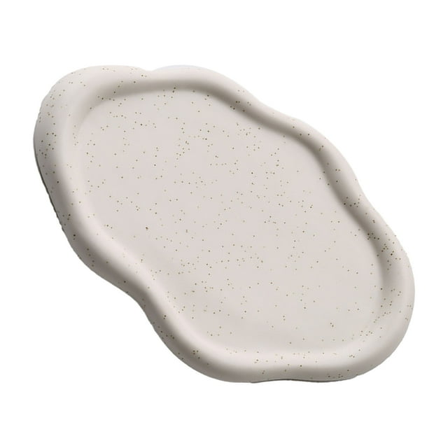 Ceramic Jewelry Dish, Jewelry Key Plate Multifunctional Modern Storage Tray For Entryway Table Room Decor Gift