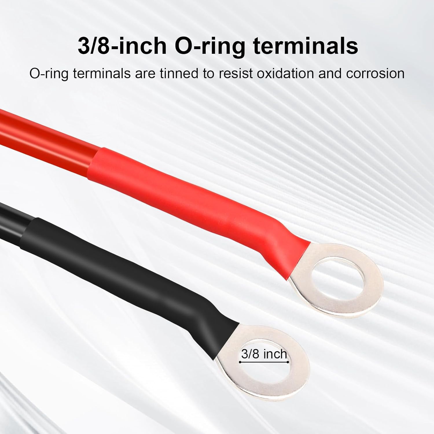 CoolStuff 8AWG Battery Quick Connect Cable 2FT, 50 Amp Anderson-Style Connector to O-Ring Terminal, for Solar, RV, EV, and Backup Power Systems