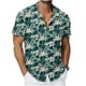 thumbnail image 5 of Ceisia Men's Loose Fit Casual Short Sleeve Button Down Shirt with Tropical Print for Beach Vacation and Daily Wear Army Green XL Gifts, 5 of 7