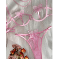 thumbnail image 4 of Pink Butterfly Embroidered Lingerie Set, 4 of 6