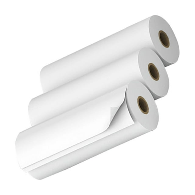 3 Rolls White Full Sticky Thermal Paper 77x30mm Printable Sticker Paper Water Proof Oil Proof for PeriPage A9 A9s A9 Pro Mini BT Thermal Printer