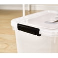 thumbnail image 5 of JUJIAJIA Caja/contenedores de almacenamiento transparente de 6 cuartos, contenedor de plástico con pestillos y tapa, paquete de 6, 5 of 5