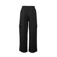 thumbnail image 6 of Womens Work Pants Work Pants for Women Women's Pants Wide Leg Pant Drawstring Casual Corgo Trousers With Pockets Black L, 6 of 6