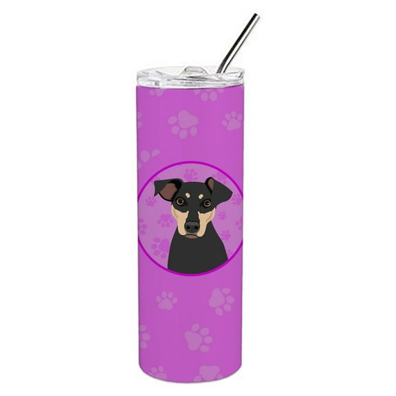 Carolines Treasures WDK1406TBL20 Rottweiler Black and Tan Design3 Stainless Steel 20 oz Skinny Tumbler Pink 20 oz