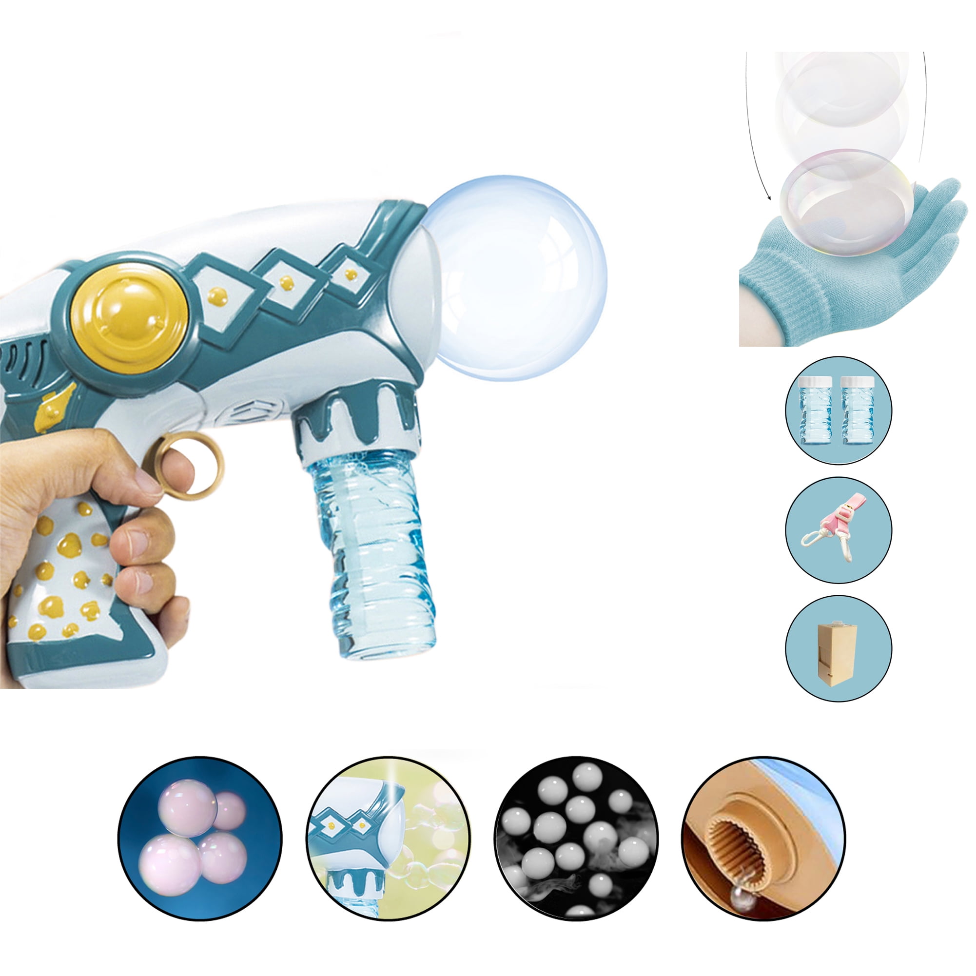 Garden Games & Activities LED LIGHT UP BUBBLE GUN BUBBLEIZER SHOOTER