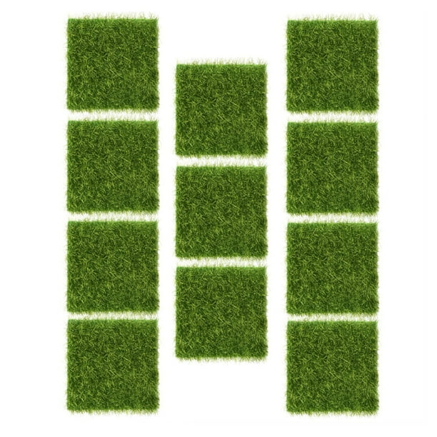 Micropaisaje de jardín, 10 piezas de adornos de micropaisaje de plástico para el hogar y jardín, césped de imitación, máxima comodidad