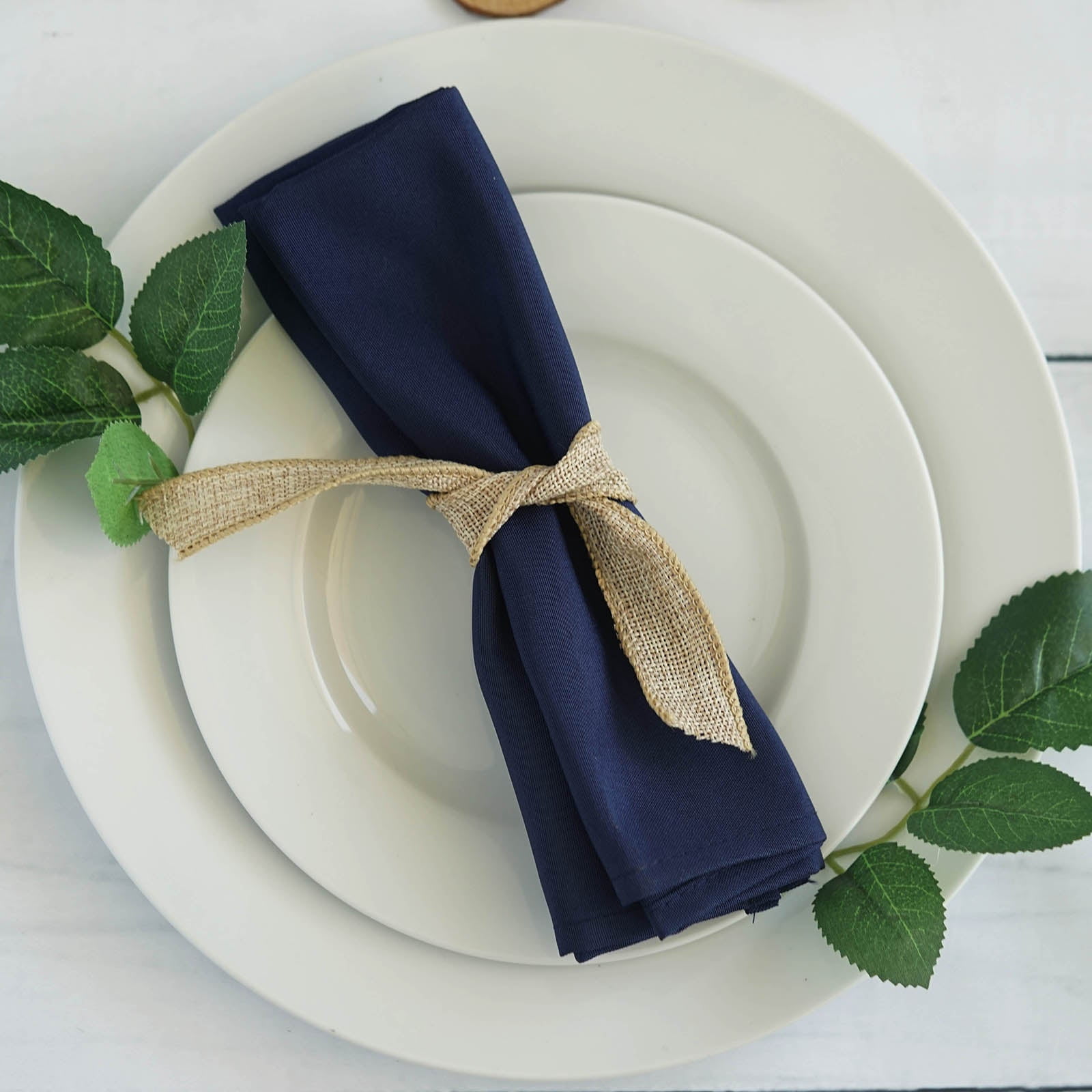 Dinning Banquet Events Party Wedding Trimming Shop 20 Inch Cotton Polyester Royal Blue Table Napkin for Home Hemmed Edges Lightweight & Machine Washable Hotel 1 piece 