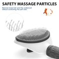 thumbnail image 3 of Pets Slicker Brush Cat Grooming Massage Comb Dogs Self Clean Shedding Brush One Button Removes Loose Undercoat Mats Tangled Hair, 3 of 5