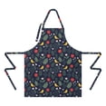 thumbnail image 2 of Pioneer Flower Floral Print Pattern Apron for Women and Men, Cotton Linen Waterproof with Pockets, Adjustable, 33x27 Inch for Kitchen, Gardening, BBQ, Salon, 2 of 6