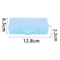 thumbnail image 1 of 10 Grid Plastic Jewelry Removable Plastic Compartment Container Plastic Storage Box Beads Earring Container Blue, 1 of 5