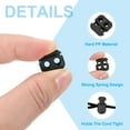 thumbnail image 3 of Uxcell Spring Cord Lock, Elastic Toggle Stopper Double Hole String Lock Fastener Slider End for Paracord, Camping Black, 3 of 6
