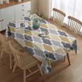 thumbnail image 2 of Multicolor Geometric Quatrefoil Pattern Rectangle Tablecloth 60"x84",Waterproof Polyester Rectangle Table Cloth, Wipeable Spillproof Polyester Tablecloth for Dining, Camping, Indoor and Outdoor, 2 of 5