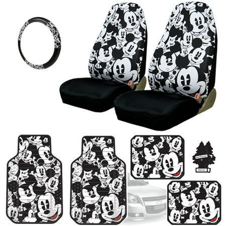 New Design Disney Mickey Mouse Car Seat Covers Floor Mats Steering