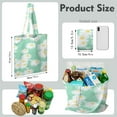 thumbnail image 2 of Vintage Daisy Print Reusable Grocery Tote Bag – Large Canvas Shopping Bag with Boho Floral Watercolor Design, Eco-Friendly & Heavy-Duty Market Tote for Women, Farmers Market, Beach, Spring & Summer, 2 of 6
