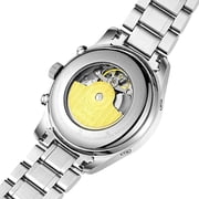 GUANQIN Automatic Self-Winding Watch Men Stainless Steel Leather Waterproof Business Mechanical Sapphire Wristwatch Day Date Multifunction
