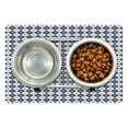 thumbnail image 1 of Geometric Rhombus Pet Mat for Food and Water, Horoscope Themed Zodiac Signs Tiny Stars and Dots in Rhomb Check, Non-Slip Rubber Mat for Dogs and Cats, 18" X 12", by Ambesonne, 1 of 2