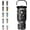 Black, variant on 30oz Tie Dye Print Tumbler with Handle Flip Straw Tie Dye Print Coffee Mug with Handle Leak Proof Insulated Tumbler Tie Dye Gifts for Women