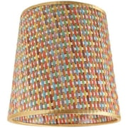 Colorful Woven Lampshade Floor Conical Iron Cloth Decor Shades Chandelier Light Covers Dining Room Lighting