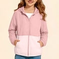 thumbnail image 4 of Cethrio Girls Sun Protection Jackets Size 10-12, Zip up Summer Lightweight Long Sleeve UPF50+ Kids Rash Guard Outerwear Pink (Size 5-15T), 4 of 7