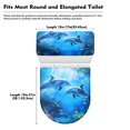 thumbnail image 7 of HELLHERO Dolphin Durable Toilet Lid Seat Cover Stretch Polyester Fabric, Elastic Edge, Soft 17x21 Inches, 7 of 7