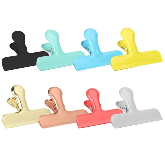 ZHIGUANG Metal Multicolor Bag Clips for Sealing Storage Food Bags (8 Pack)