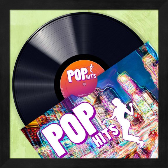 Vinyl Club, Pop by Steven Hill, Framed Wall Art, 13.25W x 13.25H