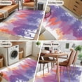 thumbnail image 5 of Orange Purple Forest Silhouette Area Rugs 2.7'x5', Small Throw Rugs for Kitchen Bedroom, Watercolor Forest Trees Retro Indoor Outdoor Rug Non-Slip Low Pile Carpet Runner Reversible Floor Mats, 5 of 8