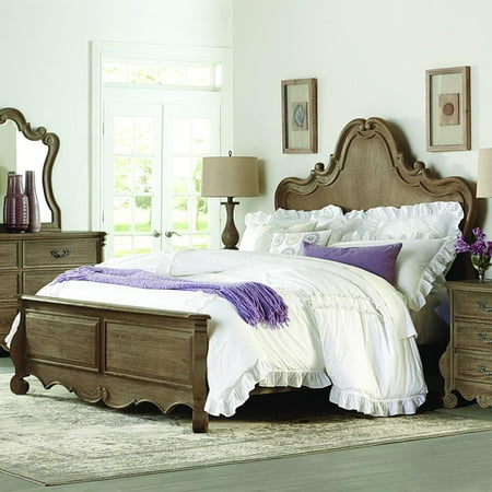 Homelegance Chrysanthe Panel Bed in Oak - (Eastern King)