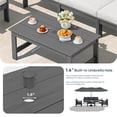 thumbnail image 6 of SERWALL Outdoor Patio Furniture Set, 7-Piece HDPE Outdoor Sofa Set Patio Conversation Set, Grey Frame with Beige Cushions, 6 of 10