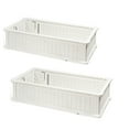 thumbnail image 1 of Gymax 2 PCS Raised Garden Bed Rectangle Plant Box Planter Flower Vegetable White, 1 of 8