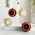 thumbnail image 5 of HomeKingdee Velvet Cream White Christmas Ornaments, Flocked Christmas Tree Hanging Ball Decorations Assortment, for Holiday Birthday Wedding Xmas Party Decor, 5 of 6