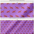 thumbnail image 2 of Soimoi Purple Cotton Voile Fabric Fox Animal Print Fabric by the Yard 56 Inch Wide, 2 of 7