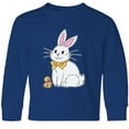 thumbnail image 3 of Inktastic Easter Cute Bunny and Chick Long Sleeve Youth T-Shirt, 3 of 5