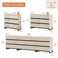 thumbnail image 4 of WAMPAT 3-in-1 Modern Wood Dresser, 12 Drawers & Metal Base, Closet Storage Organizer for Bedroom,Beige, 4 of 10