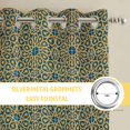 thumbnail image 6 of Abstract Geometric Kitchen Curtains Window Panels, Traditional Tribe Abstract Pattern Yellow Insulated Window Treatment Curtain, Grommet Curtains for Bedroom/Living Room/Bathroom, 2 Piece 52"Wx45"L, 6 of 8