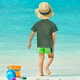 thumbnail image 4 of FORMRS Boys Rash Guard Short Sleeves Swim Shirt Quick Dry UPF 50+ Sun Protection, Sizes 3-12T, Christmas Forest, 4 of 6