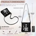 thumbnail image 7 of LedBack Skull Printed Crossbody Hobo Bag Womens Crossbody Purse Satchel Messenger Bag Anti-Theft Leather Satchel Purse Cross Body Handbag for Party, Black, 7 of 7