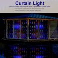 thumbnail image 2 of Cortina de luces LED para ventana de 3 x 3 m, decoración para bodas, fiestas, con control remoto, enchufe estadounidense, colorida, 2 of 7