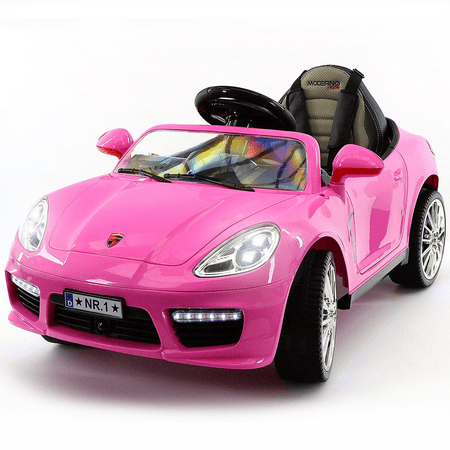 2023 Girl's Ride On Kids Car 12V Battery Powered W/ Dining Table, Leather Seat, LED Lights